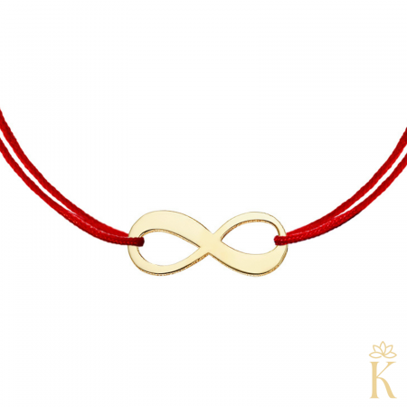 Bratara-copii-aur-galben-snur-rosu-Infinit-10mm-Kalini [1]