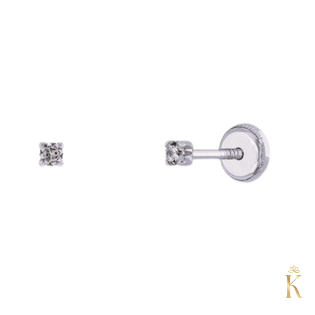 Bijuterii cu diamante - Cercei-copii-piercing-aur-alb-cu-diamant