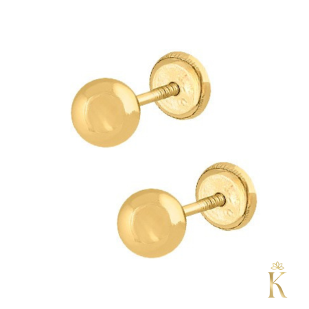 Cercei aur 14k - Cercei-aur-cu-protectie-Bilute-5mm