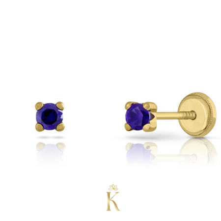 Cercei  Aur - Cercei-aur-cu-protectie-piatra-iolit-natural