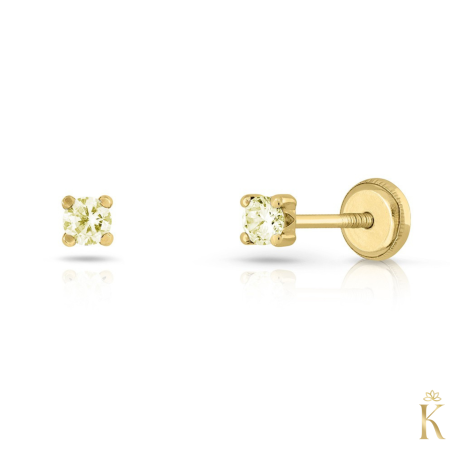 Cercei  Aur - Cercei-aur-cu-protectie-piatra-citrin-pal