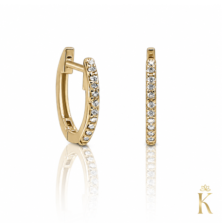 Cercei din aur cu tortita - Cercei-copii-tortite-aur-galben-cu-diamante-huggie