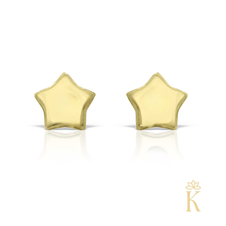 Cercei aur galben - Cercei-copii-aur-galben-18K-Stelute-5mm