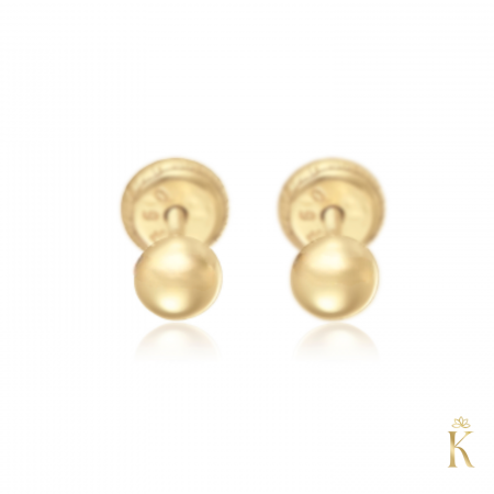 Cercei  piercing - Cercei-copii-aur-18k-Bilute-3mm