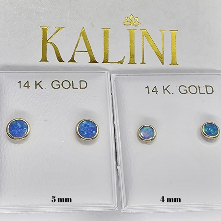 Cercei-aur-copii-cu-protectie-opal-albastru-4mm-Kalini [2]