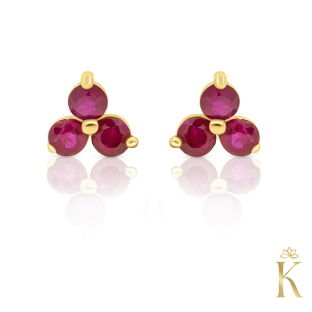 Cercei-bebelusi-din-aur-cu-Rubine-naturale-Kalini [2]