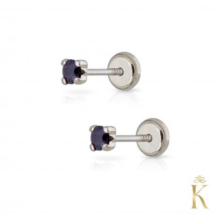 Cercei-bebe-piercing-cu-protectie-Piatra-safir-2mm-aur-alb-Kalini [1]