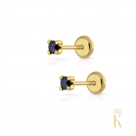 Cercei-bebelusi-piercing-cu-protectie-aur-14K-Safir-natural-Kalini [2]
