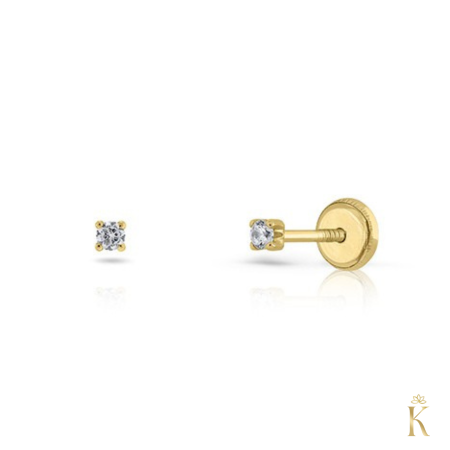 Cercei - Cercei-aur-bebe-piercing-cu-protectie-Piatra-zirconia-2-mm