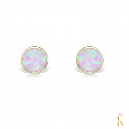 Cercei-piercing-si-nounascuti-aur-cu-Opal-ROZ-3mm [1]