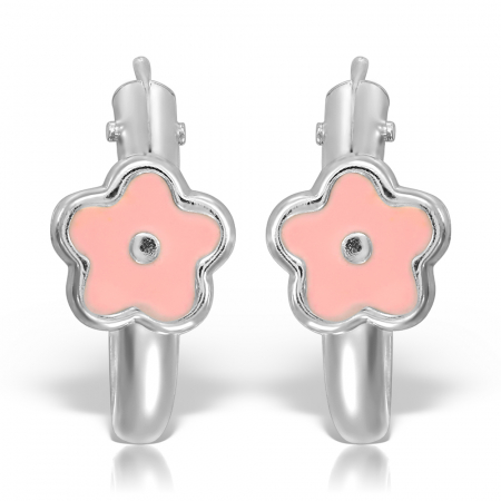 cercei-copii-aur-alb-14k-tortite-cu-floare-roz-10-mm [1]