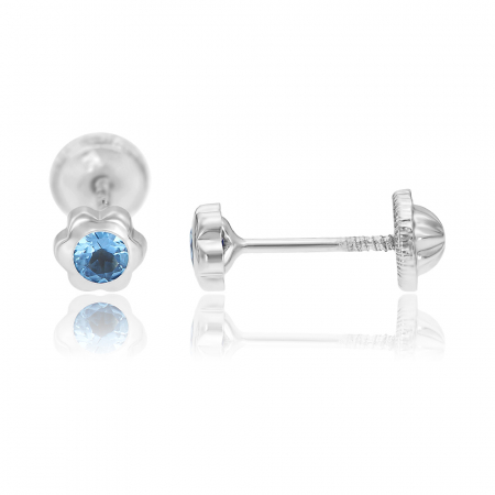 Cercei-copii-cu-protectie-aur-alb-9K-Kalini-Flori-zirconia-albastra [1]