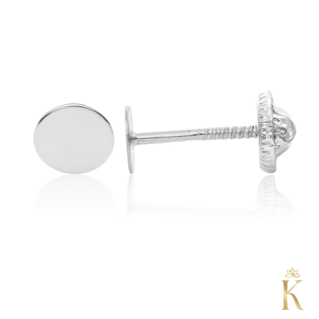 Cercei  Aur - cercei-bebe-cu-protectie-aur-alb-14k-banuti-mici-4-mm