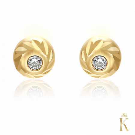 Cercei-cu-protectie-din-aur-pentru-copii-Bilute-clasice-striatii-4mm [1]