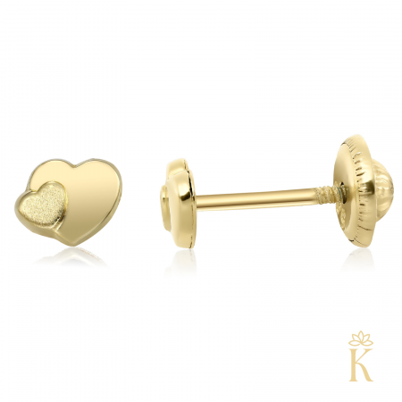 Cercei-cu-protectie-pentru-copii-Doua-Inimioare-aur-galben-14K-Kalini [1]