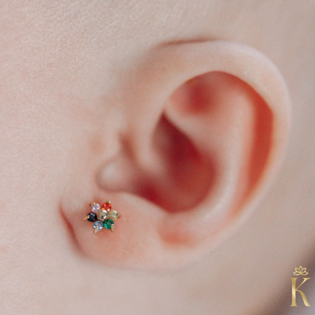 Cercei-cu-protectie-bebelusi-aur-galben-flori-zirconia-curcubeu-Kalini [1]