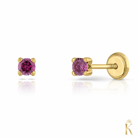 Cercei  Aur - Cercei-aur-galben-piatra-rodolit-mov