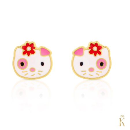 Cercei-aur-fetite-Pisicuta-Kitty-cu-filet [1]