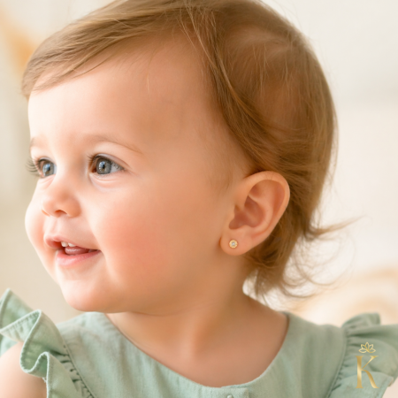 Cercei-copii-aur-galben-cu diamant-0.03CT [2]