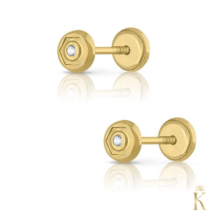 Cercei-copii-aur-galben-cu diamant-0.03CT [3]