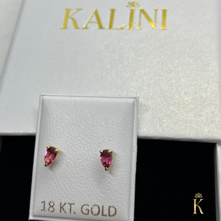 Cercei-aur-18K-copii-cu-protectie-Topaz-roz [2]