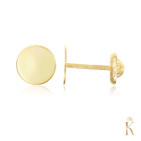 Cercei din aur cu protectie - Cercei-cu-protectie-aur-galben-Banuti-mari-Kalini