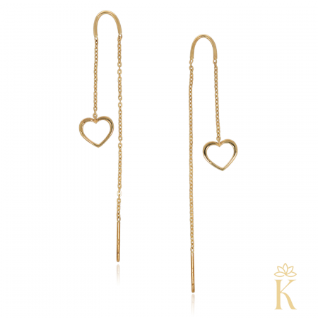 Cercei-lungi-fete-aur-galben-14K-Inimi-pe-lantisor-Kalini (2) [1]