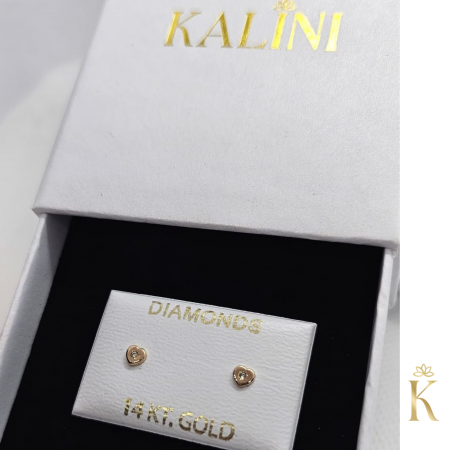 Cercei-nounascut-aur-roz-cu-protectie-Inimioare-cu-diamant-Kalini [3]