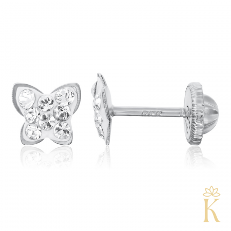 Cercei-copii-cu-protectie-aur-alb-Fluturasi-cristale [1]