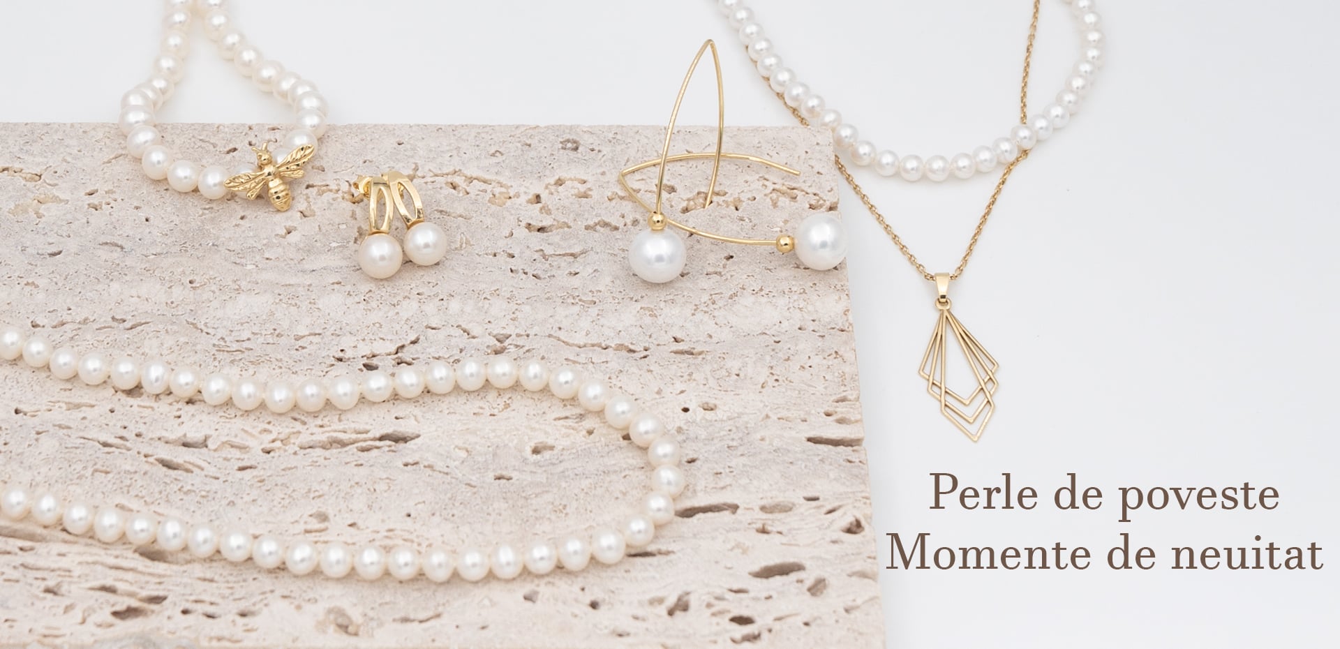 Bijuterii  din argint cu perle