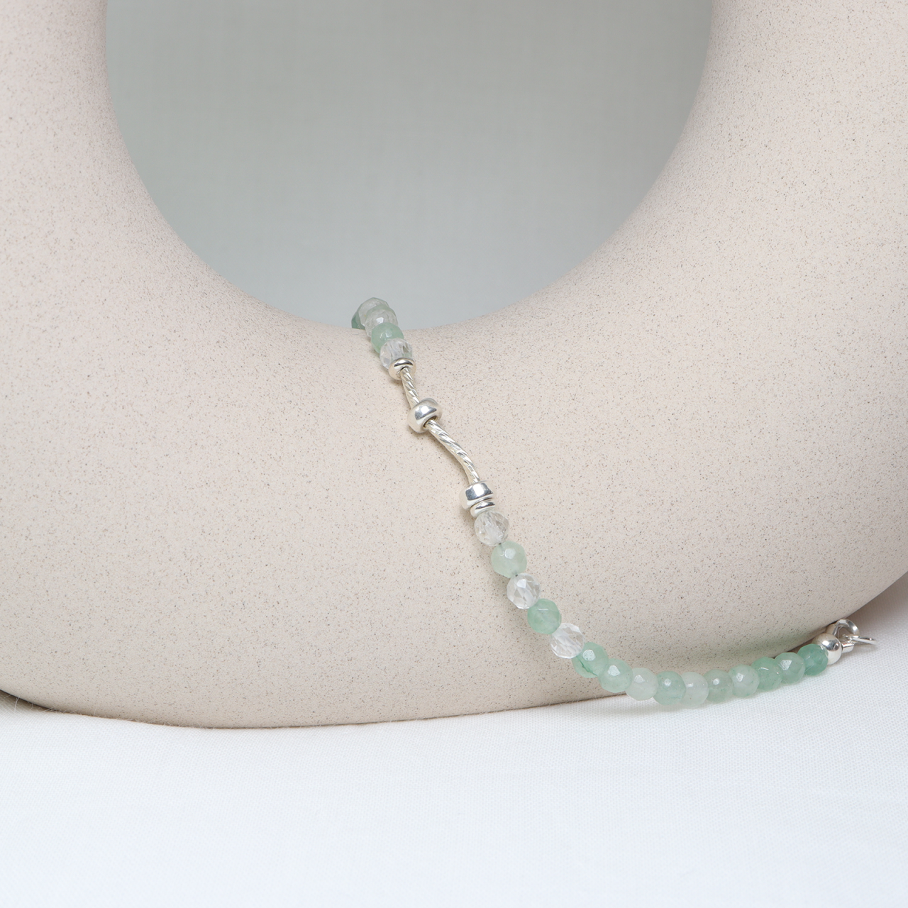 Bratara argint cu aventurin verde si topaz [1]