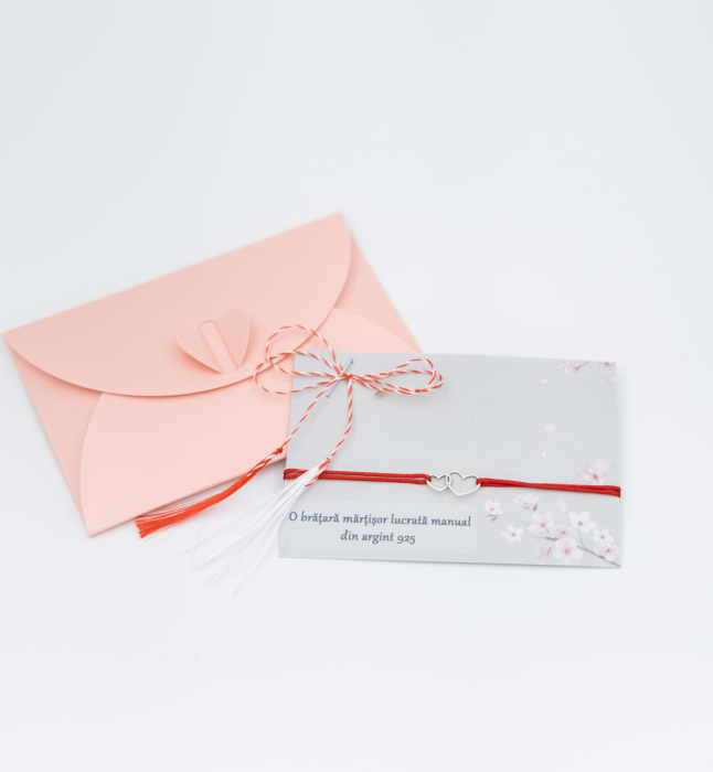 Bratara Martisor din argint - Inimioare [2]