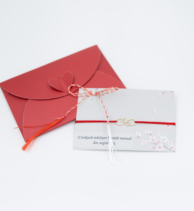 Bratara Martisor din argint placat cu aur -  Infinity Love [2]