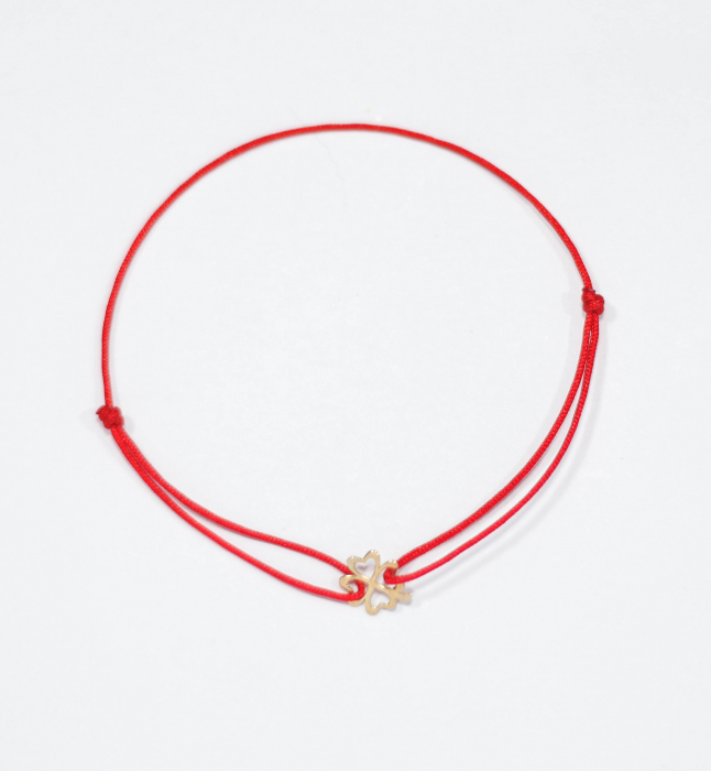 Bratara Martisor din argint placat cu aur - Trifoi [3]