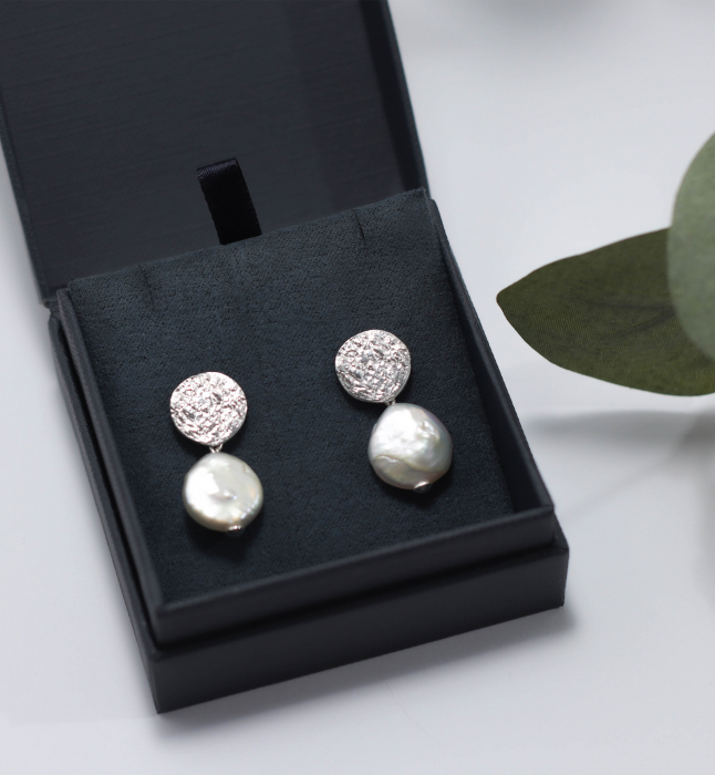 Cercei din argint Moon Pearl [1]