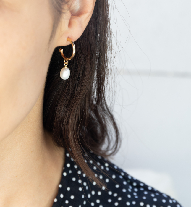 Cercei din argint placat cu aur - Alice [3]