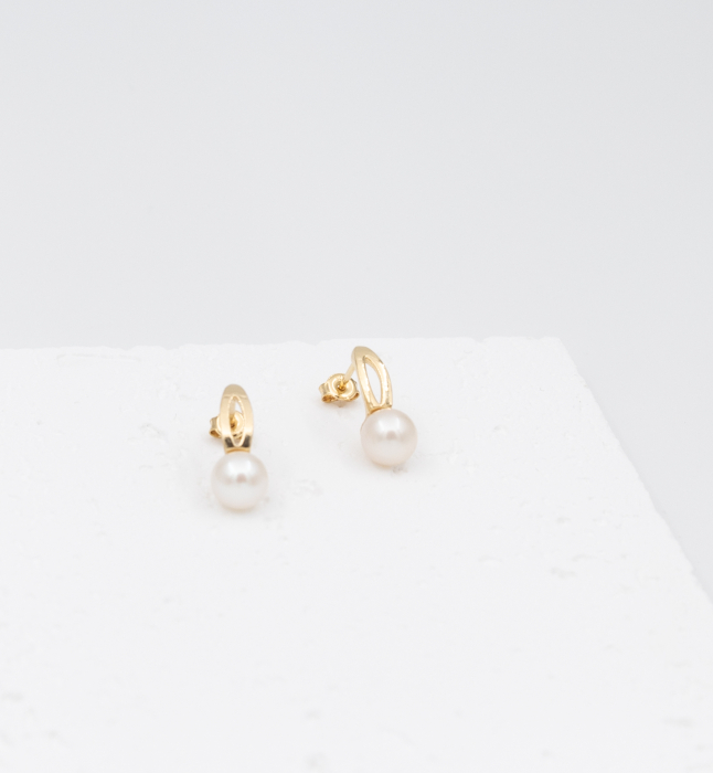 Cercei din argint placat cu aur - Bride [3]