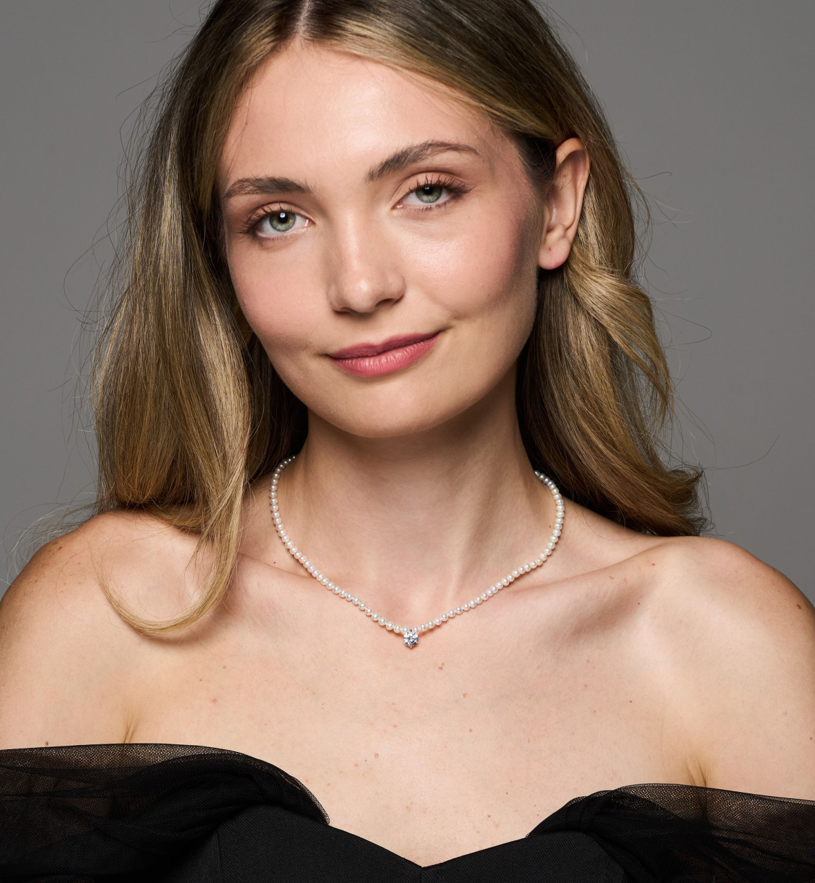 Colier cu perle naturale din argint cu zirconiu - Princess [4]