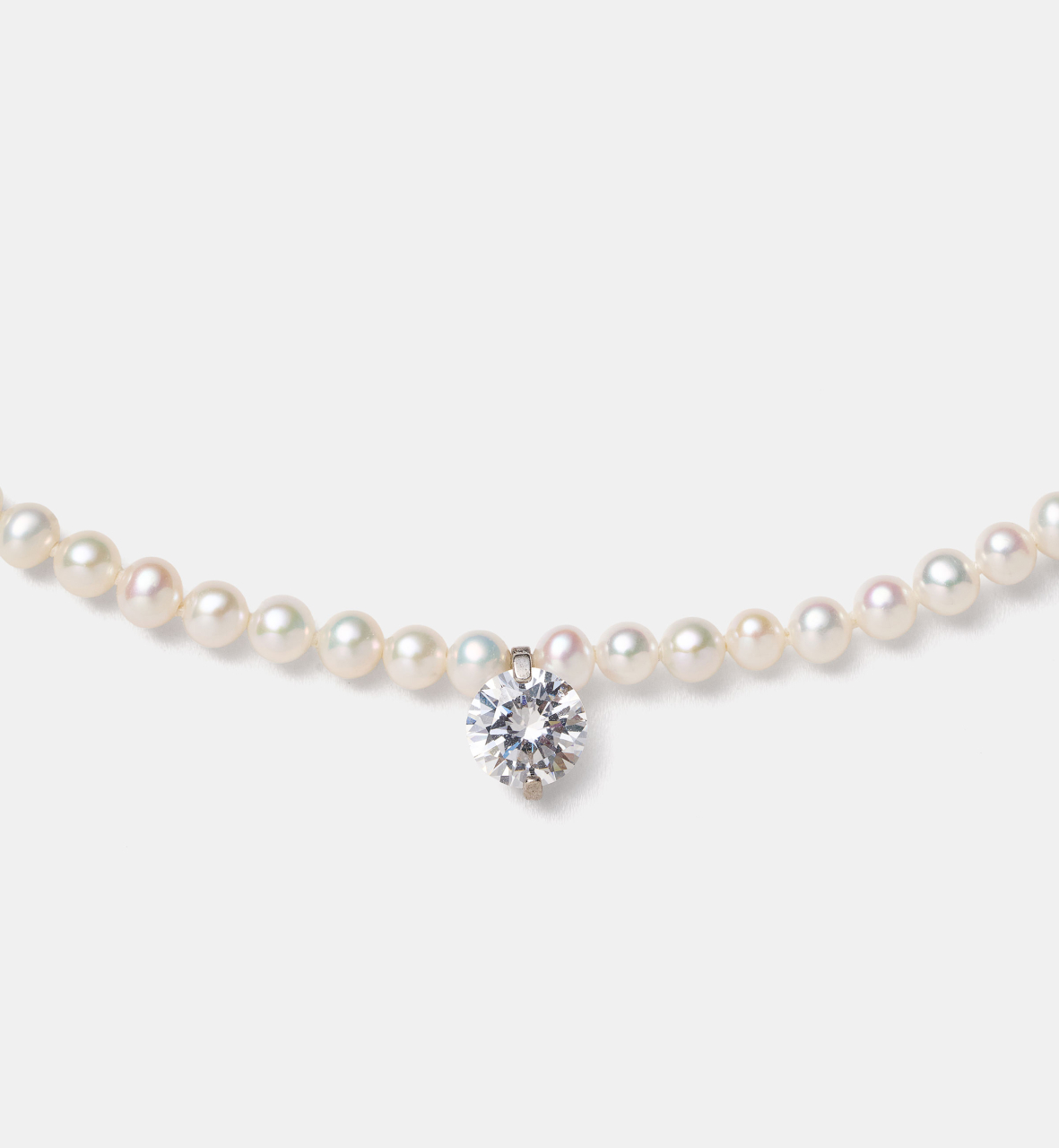 Colier cu perle naturale din argint cu zirconiu - Princess [3]