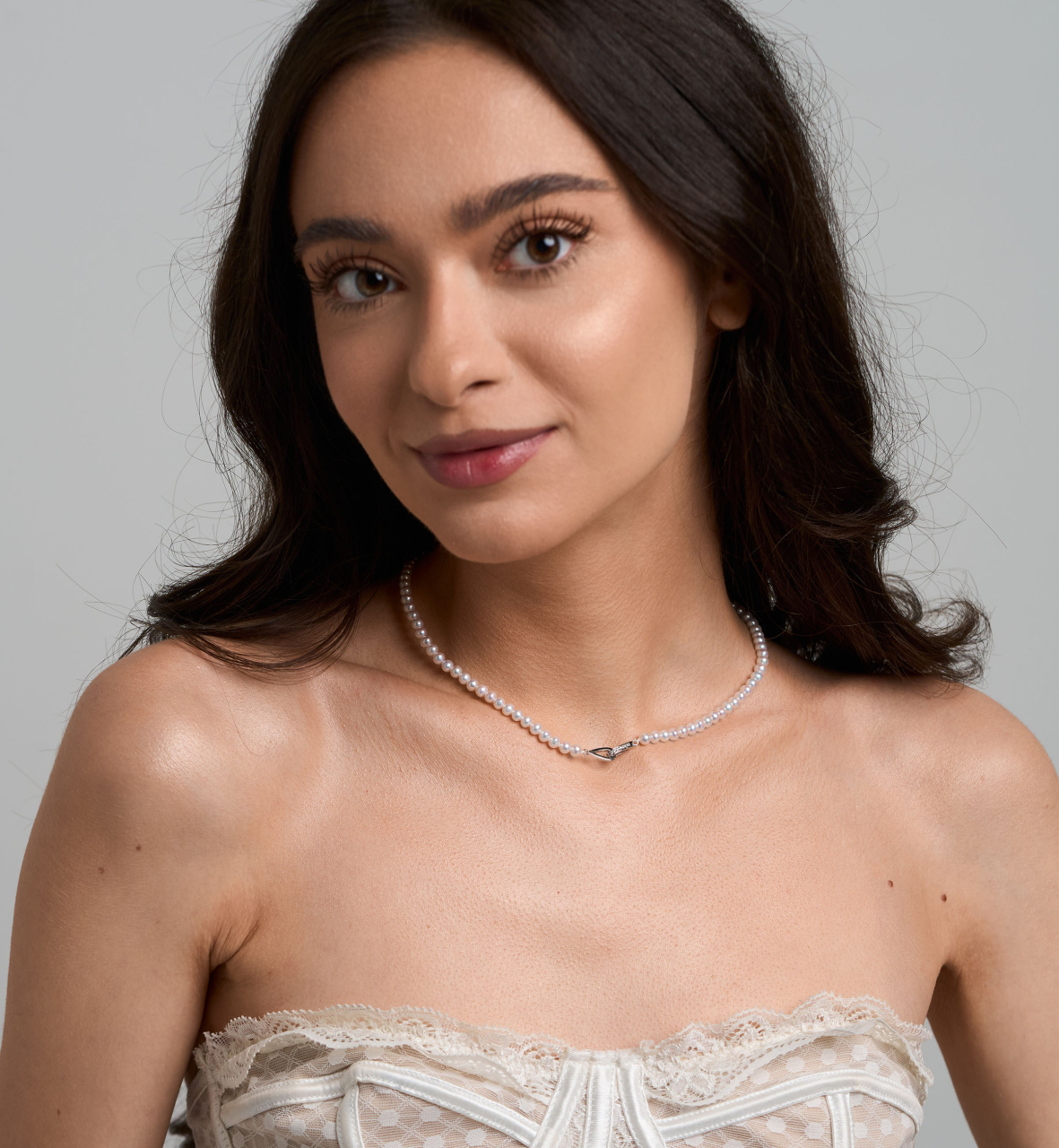 Colier din argint cu perle naturale si zirconiu  -  Forever Pearl [5]