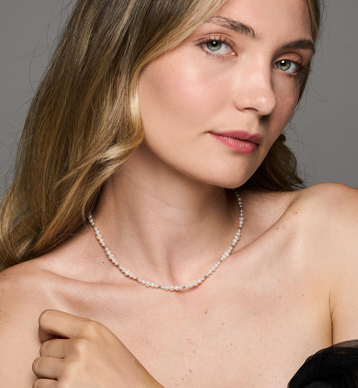 Colier din argint cu perle naturale  -  Waves Pearls [2]