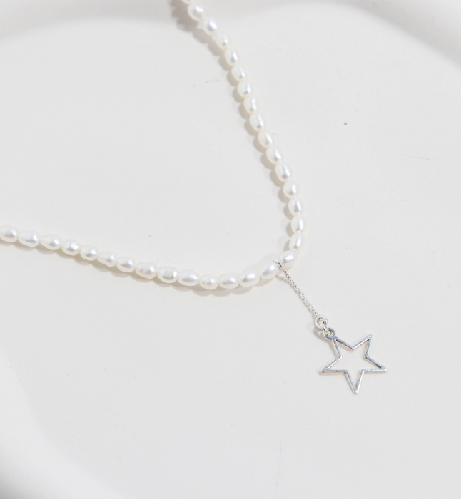 Colier din argint cu perle  -  White Star [2]