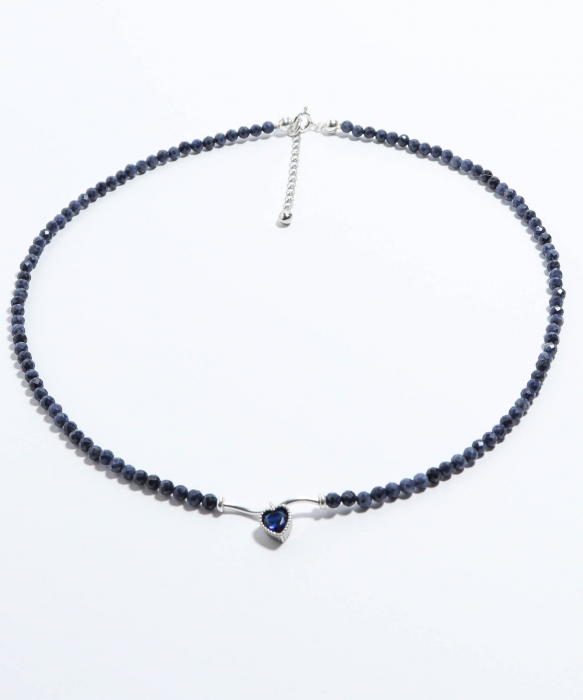 Colier din argint cu safir - Blue Heart [5]