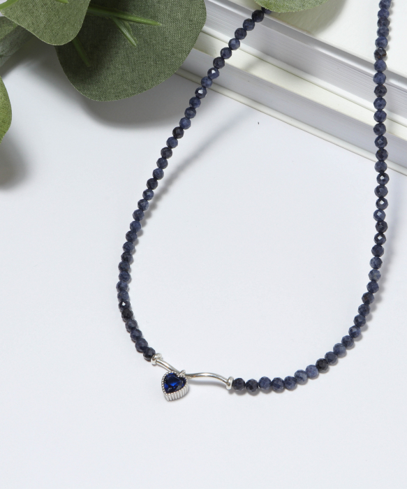 Colier din argint cu safir - Blue Heart [4]