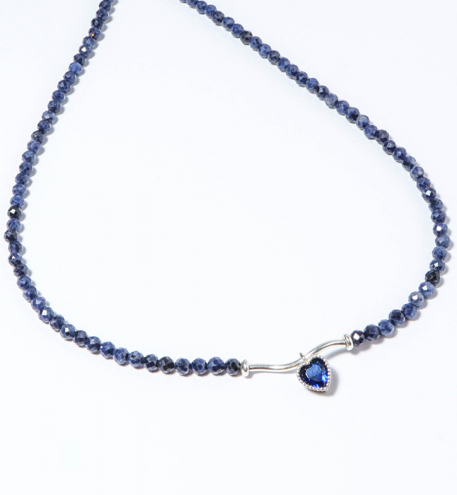 Colier din argint cu safir - Blue Heart [1]
