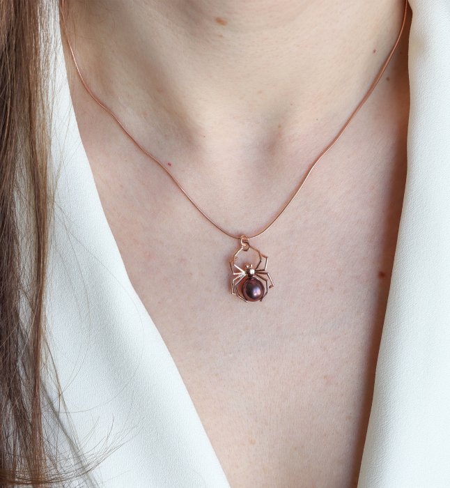 Colier din argint Pink Spyder Pearl [3]