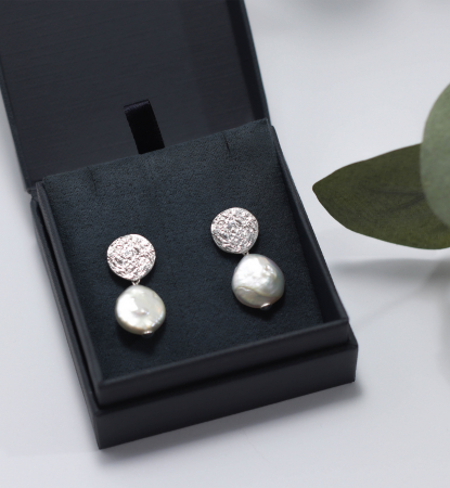 Cercei - Cercei din argint Moon Pearl