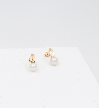 Cercei din argint placat cu aur - Bride [2]