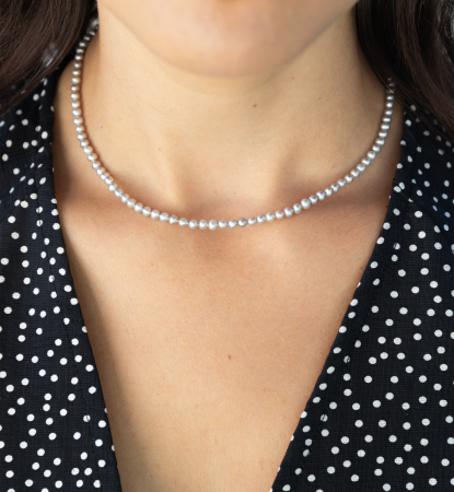 Colier cu perle naturale din argint - Grace [2]