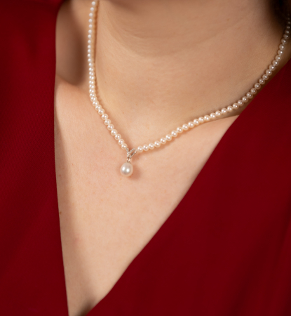 Colier de perle naturale  din argint  - Victoria [1]